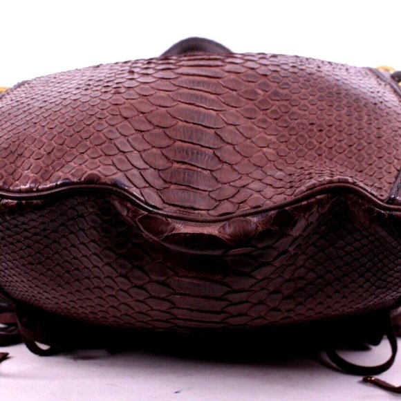 ***SOLD***EX-LARGE GUCCI BABOUSKA HOBO CROSSBODY (2 WAY) PYTHON LSTUDDED FRINGE - Picture 6 of 16